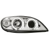 Φανάρια εμπρός Citroen Saxo (2000-2004) angel eyes - chrome , με λάμπες (Η1) - σετ 2τμχ.