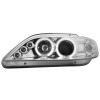 Φανάρια εμπρός Citroen Xsara (1997-2000) led angel eyes - μαύρα , με λάμπες (Η1) - σετ 2τμχ.