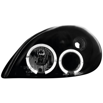 Φανάρια εμπρός Citroen Xsara (2000-2005) angel eyes - μαύρα , με λάμπες (Η1) - σετ 2τμχ. Φανάρια εμπρός Citroen Xsara (2000-2005) angel eyes - μαύρα , με λάμπες (Η1) - σετ 2τμχ.