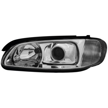 Φανάρια εμπρός Opel Omega B (1994-1999) - chrome , με λάμπες (Η1) - σετ 2τμχ.