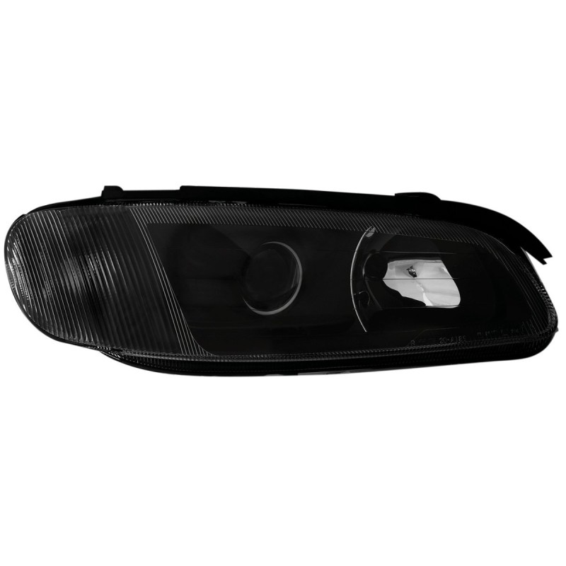 Φανάρια εμπρός Opel Omega B (1994-1999) - μαύρα , με λάμπες (Η1) - σετ 2τμχ.