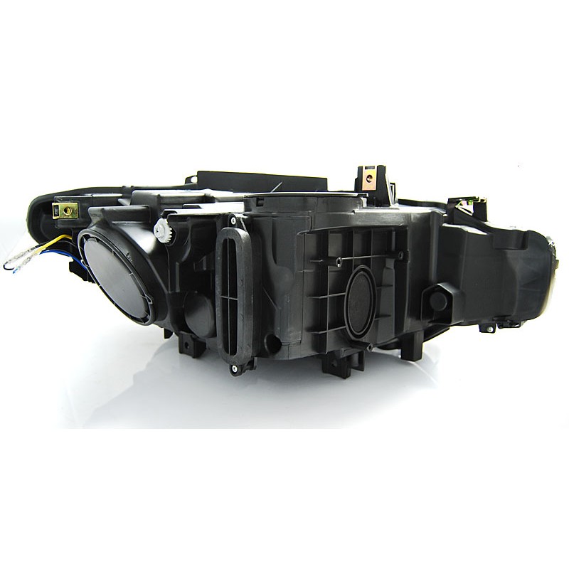 Φανάρια εμπρός BMW F30 (2011-2015) led angel eyes - chrome , χωρίς λάμπες (Η7) - σετ 2τμχ.