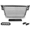 Μάσκα Audi A4 B8 (2008-2011) - RS LOOK ασημένιο - ματ, χωρίς σήμα