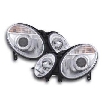 Φανάρια εμπρός Mercedes W211 E-Class (2002-2006) - με εργοστασιακά xenon , χωρίς λάμπες (Η7) - σετ 2τμχ.