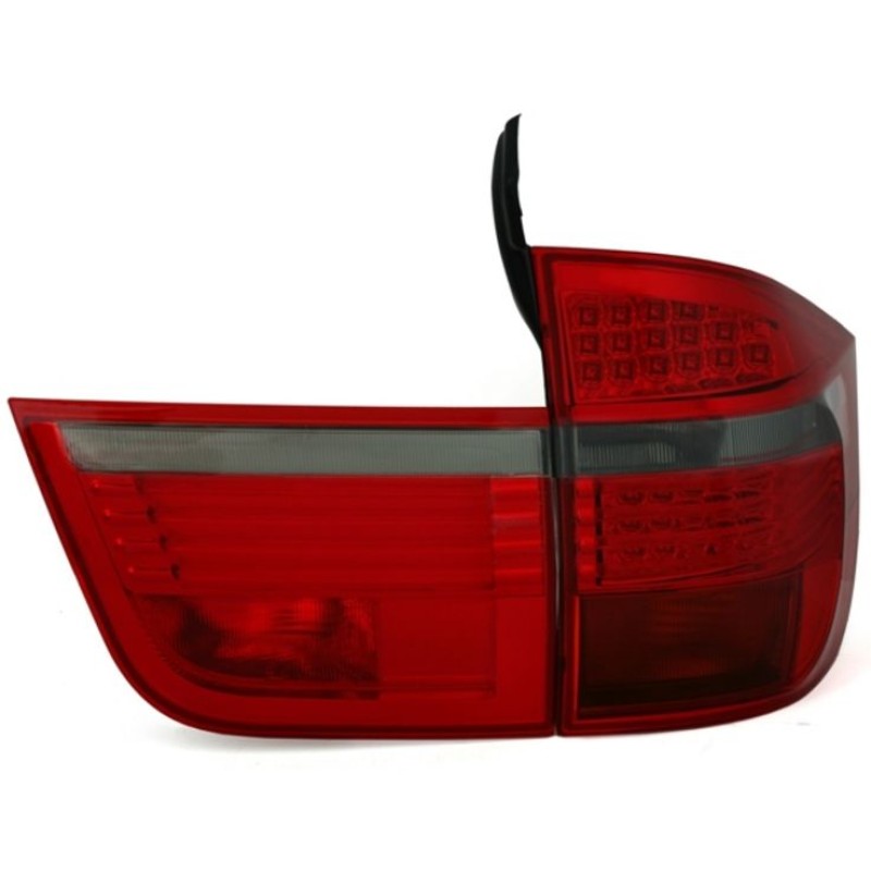Πίσω φανάρια led BMW X5 (2007-2010) - φιμέ φλας - σετ 2τμχ.