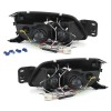 Φανάρια εμπρός Ford Fiesta MK5 (1999-2002) angel eyes - chrome , με λάμπες (Η1) - σετ 2τμχ.