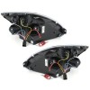 Φανάρια εμπρός Ford Fiesta (2002-2005) angel eyes - chrome , με λάμπες (Η1) - σετ 2τμχ.