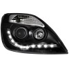 Φανάρια εμπρός Ford Fiesta (2002-2005) led - μαύρα , με λάμπες (Η1) - σετ 2τμχ.