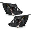 Φανάρια εμπρός Ford Fiesta (2002-2005) led - μαύρα , με λάμπες (Η1) - σετ 2τμχ.