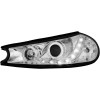Φανάρια εμπρός Ford Mondeo (1996-2000) led - χρωμίου , με λάμπες (Η1) - σετ 2τμχ.