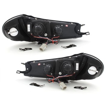 Φανάρια εμπρός Ford Mondeo (1996-2000) led - χρωμίου , με λάμπες (Η1) - σετ 2τμχ.