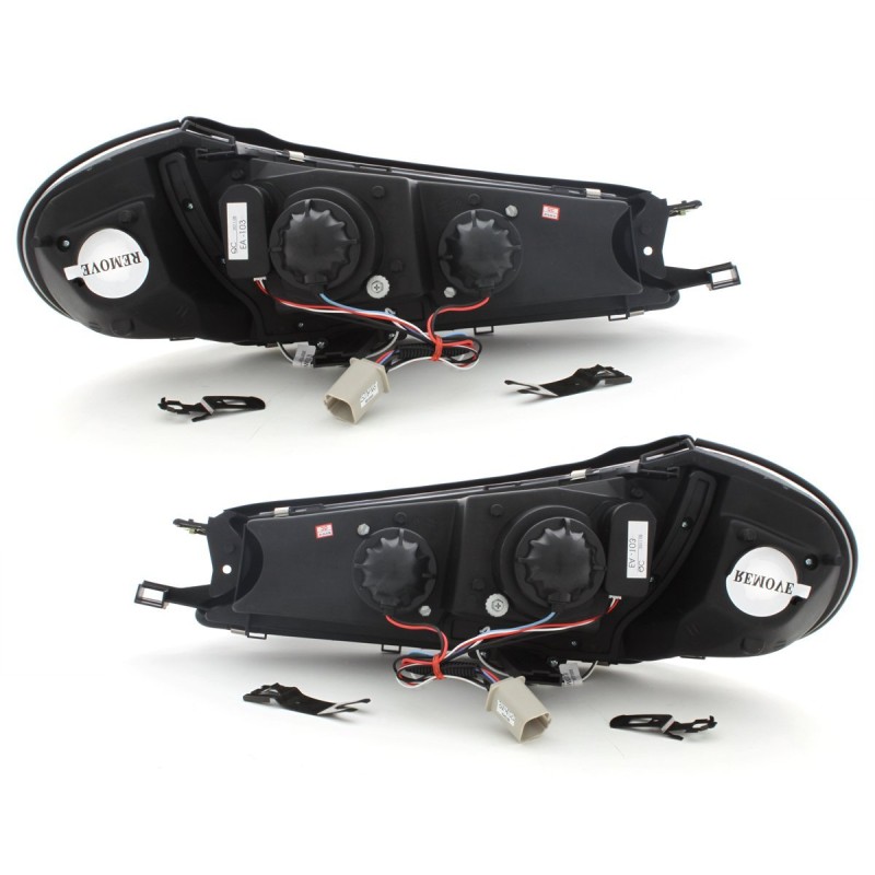 Φανάρια εμπρός Ford Mondeo (1996-2000) led - χρωμίου , με λάμπες (Η1) - σετ 2τμχ.