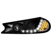 Φανάρια εμπρός Ford Mondeo (1996-2000) led - μαύρα , με λάμπες (Η1) - σετ 2τμχ.