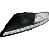 Φανάρια εμπρός Ford Mondeo (2007-2010) led - μαύρα , με λάμπες (Η1) - σετ 2τμχ.