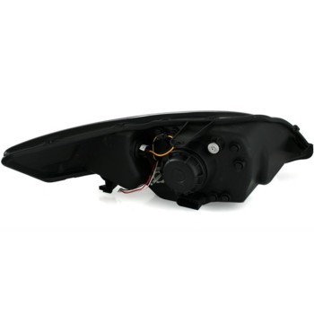 Φανάρια εμπρός Ford Mondeo (2007-2010) led - μαύρα , με λάμπες (Η1) - σετ 2τμχ.