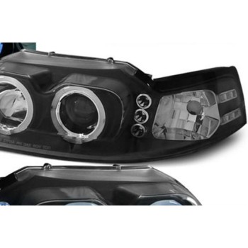 Φανάρια εμπρός Ford Mustang (1998-2004) led angel eyes - chrome, χωρίς λάμπες (Η7) - σετ 2τμχ. Φανάρια εμπρός Ford Mustang (1998-2004) led angel eyes - chrome, χωρίς λάμπες (Η7) - σετ 2τμχ.