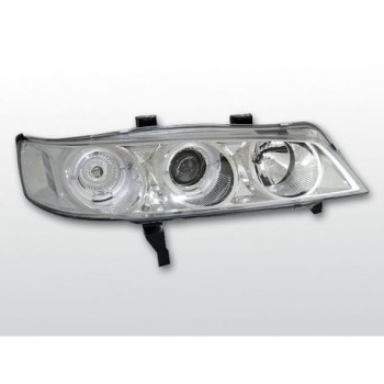Φανάρια εμπρός Honda Accord (1994-1997) USA angel eyes, με λάμπες (Η1) - σετ 2τμχ.