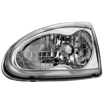 Φανάρια εμπρός Honda CRX DEL SOL (1993-1997) - chrome , με λάμπες (Η1) - σετ 2τμχ.