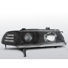 Φανάρια εμπρός Honda Prelude (1992-1995) angel eyes - μαύρα , με λάμπες (Η7) - σετ 2τμχ.