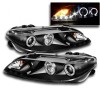 Φανάρια εμπρός Mazda 6 (2002-2008) angel eyes, με λάμπες (Η1) - σετ 2τμχ.