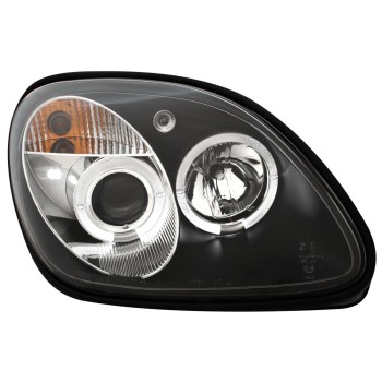Φανάρια εμπρός Mercedes R170 SLK (1996-2004) angel eyes, μαύρα , με λάμπες (Η1) - σετ 2τμχ.