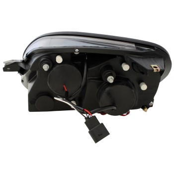 Φανάρια εμπρός Mercedes R170 SLK (1996-2004) angel eyes, μαύρα , με λάμπες (Η1) - σετ 2τμχ.