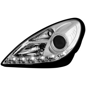 Φανάρια εμπρός Mercedes R171 CLK (2004-2011) led , με λάμπες (Η1) - σετ 2τμχ.