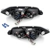 Φανάρια εμπρός Peugeot 306 (1997-2000) angel eyes, με λάμπες (Η1) - σετ 2τμχ.