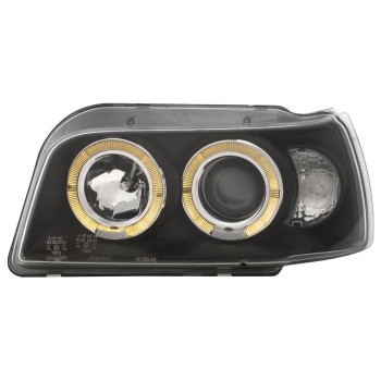 Φανάρια εμπρός Renault Clio I (1990-1996) angel eyes - μαύρα , με λάμπες (Η1) - σετ 2τμχ. Φανάρια εμπρός Renault Clio I (1990-1996) angel eyes - μαύρα , με λάμπες (Η1) - σετ 2τμχ.