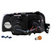 Φανάρια εμπρός Renault Clio I (1990-1996) angel eyes - μαύρα , με λάμπες (Η1) - σετ 2τμχ.