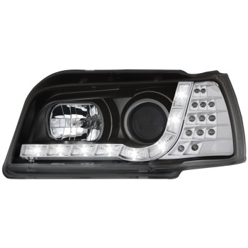 Φανάρια εμπρός Renault Clio (1996-1998) led - μαύρα , με λάμπες (Η1) - σετ 2τμχ. Φανάρια εμπρός Renault Clio (1996-1998) led - μαύρα , με λάμπες (Η1) - σετ 2τμχ.