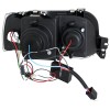 Φανάρια εμπρός Renault Clio (1996-1998) led - μαύρα , με λάμπες (Η1) - σετ 2τμχ.