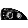 Φανάρια εμπρός Renault Clio MK3 (2001-2005) angel eyes - μαύρα , με λάμπες (Η1) - σετ 2τμχ.