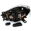 Φανάρια εμπρός Renault Clio ΙΙΙ (2005-2009) angel eyes - μαύρα , χωρίς λάμπες (Η7) - σετ 2τμχ.