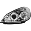 Φανάρια εμπρός Renault Clio ΙΙΙ (2005-2009) angel eyes -chrome , με λάμπες (Η1) - σετ 2τμχ.