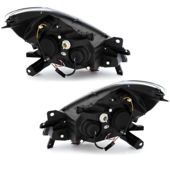 Φανάρια εμπρός Renault Clio ΙΙΙ (2005-2009) angel eyes -chrome , με λάμπες (Η1) - σετ 2τμχ.
