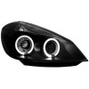 Φανάρια εμπρός Renault Clio ΙΙΙ (2005-2009) angel eyes - μαύρα , με λάμπες (Η1) - σετ 2τμχ.