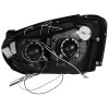 Φανάρια εμπρός Subaru Impreza (2002-2005) led angel eyes - μαύρα , με λάμπες (Η1) - σετ 2τμχ.