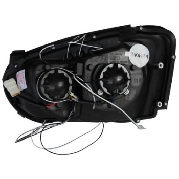 Φανάρια εμπρός Subaru Impreza (2002-2005) led angel eyes - μαύρα , με λάμπες (Η1) - σετ 2τμχ.