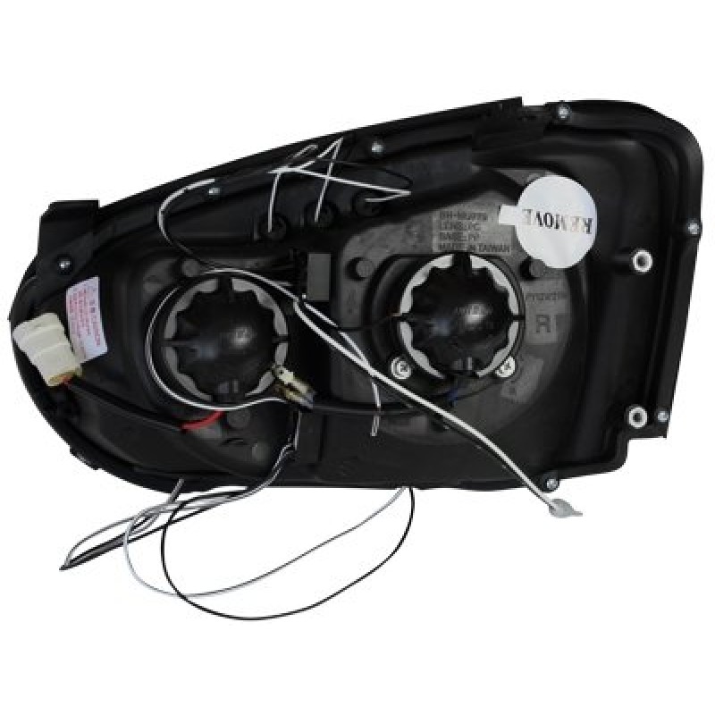 Φανάρια εμπρός Subaru Impreza (2002-2005) led angel eyes - μαύρα , με λάμπες (Η1) - σετ 2τμχ.