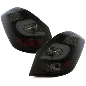 Πίσω φανάρια led Skoda Fabia ΙΙ 5 πορτο ( 2007-2014) - φιμέ - σετ 2τμχ.