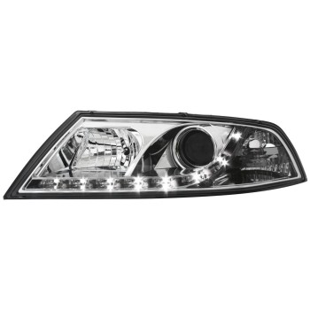 Φανάρια εμπρός Skoda Octavia (2004-2009) led , με λάμπες (Η1) - σετ 2τμχ.