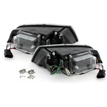 Φανάρια εμπρός Skoda Octavia (2004-2009) led , με λάμπες (Η1) - σετ 2τμχ.