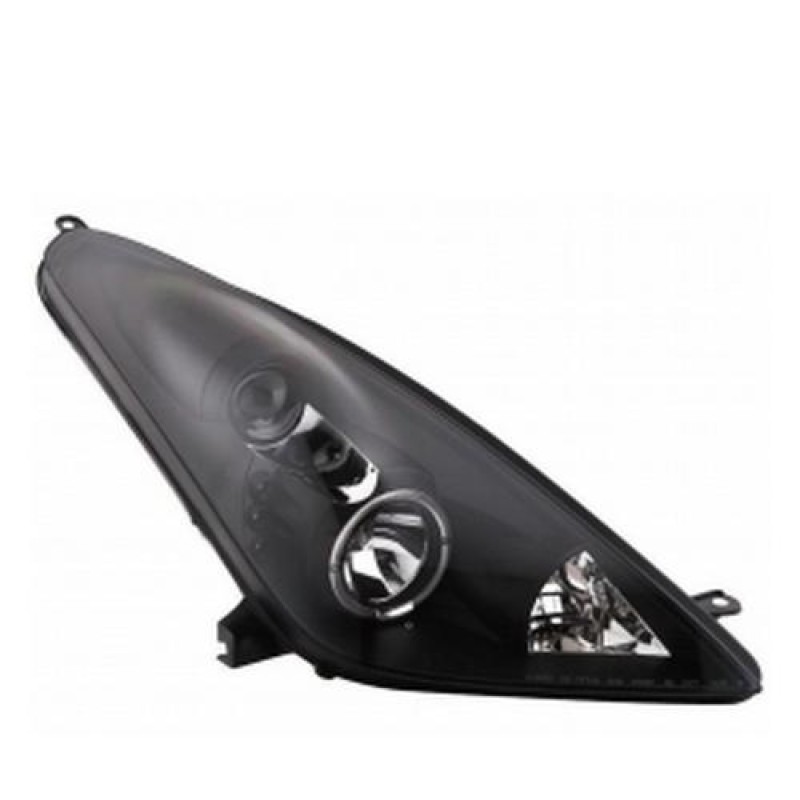 Φανάρια εμπρός Toyota Celica T230 (1999-2005) angel eyes - μαύρα , χωρίς λάμπες (Η7) - σετ 2τμχ.