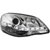 Φανάρια εμπρός Vw Polo 9N2 (2005-2009) led - chrome , με λάμπες (Η1) - σετ 2τμχ.