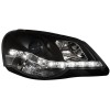 Φανάρια εμπρός Vw Polo 9N2 (2005-2009) led - μαύρα , με λάμπες (Η1) - σετ 2τμχ.