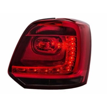 Πίσω φανάρια Vw Polo 6R (2009-2014) - κόκκινα με φιμέ φλας - σετ 2τμχ.