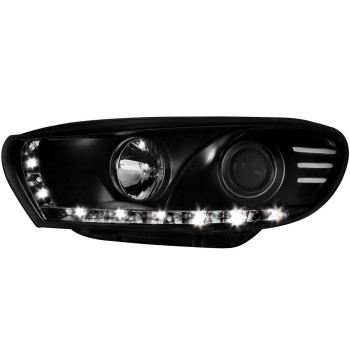 Φανάρια εμπρός Vw Scirocco (2008-2014) led , μαύρα , με λάμπες (Η1) - σετ 2τμχ. Φανάρια εμπρός Vw Scirocco (2008-2014) led , μαύρα , με λάμπες (Η1) - σετ 2τμχ.