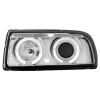 Φανάρια εμπρός Vw Vento (1991-1998) angel eyes - chrome , με λάμπες (Η1) - σετ 2τμχ.