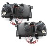 Φανάρια εμπρός Vw Vento (1991-1998) angel eyes - chrome , με λάμπες (Η1) - σετ 2τμχ.